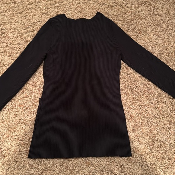 bar III Black Knit Sweater with Cutouts by Abdominal Region | Size S - Picture 3 of 3